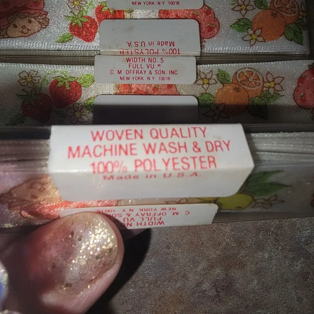 Strawberry Shortcake Offray AGC NEW deadstock Satin Ribbon 5 Yards 15 Ft.